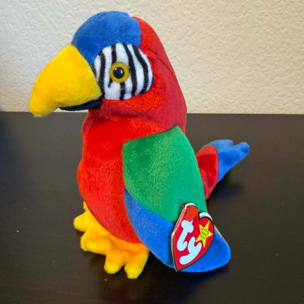 Ty Multicolor Parrot Beanie Baby - Jabber